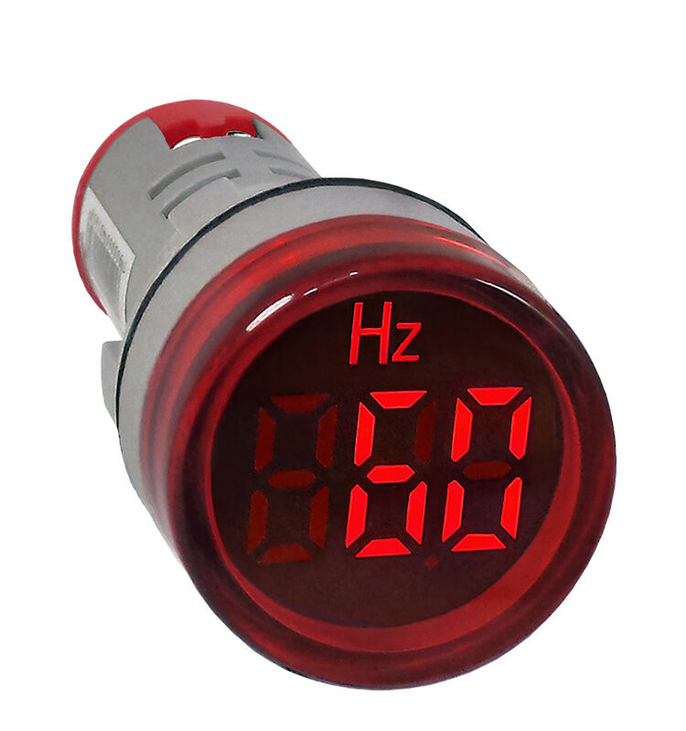 FREQUENCIMETRO AD22-22HZ-R VERMELHO 22MM 0-99HZ SIBRATEC