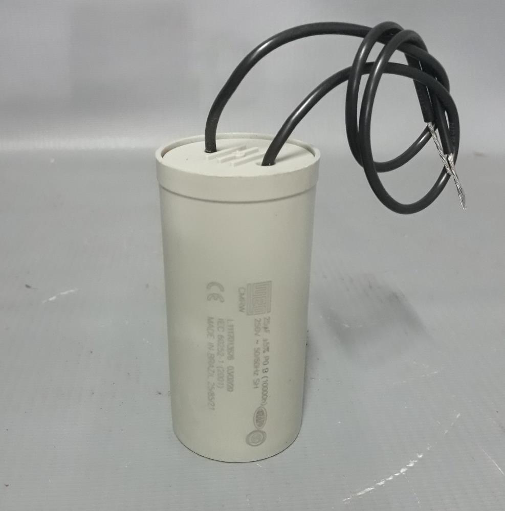 CAPACITOR FIXO C DIEL. CMRW 25UF 250V50/60HZ FIO 200MM C 10410106