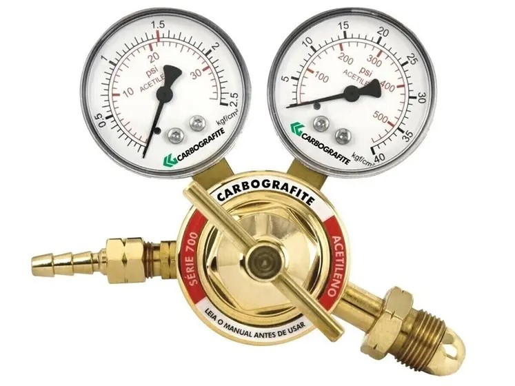 REGULADOR DE PRESSAO CILINDRO ACETILENO SERIE 700