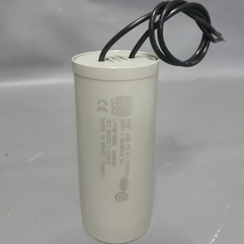 CAPACITOR FIXO C DIEL. CMRW 40UF 250V 50/60HZ FIO 200MM C 10410108