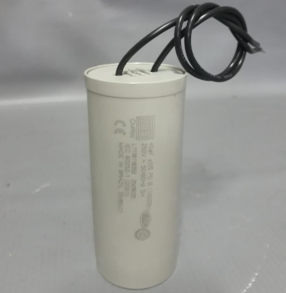 CAPACITOR FIXO C DIEL. CMRW 40UF 250V 50/60HZ FIO 200MM C 10410108