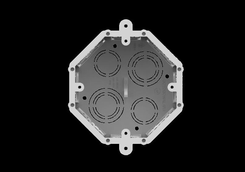 CAIXA DE EMBUTIR 4X50MM OCTOGONAL C/ FUNDO BRANCO ENERBRAS