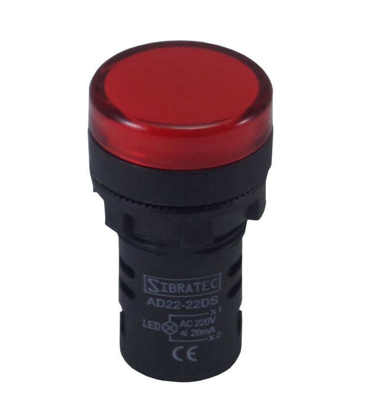 SINAL. LED AD22-22MM 110/220V VERMELHO