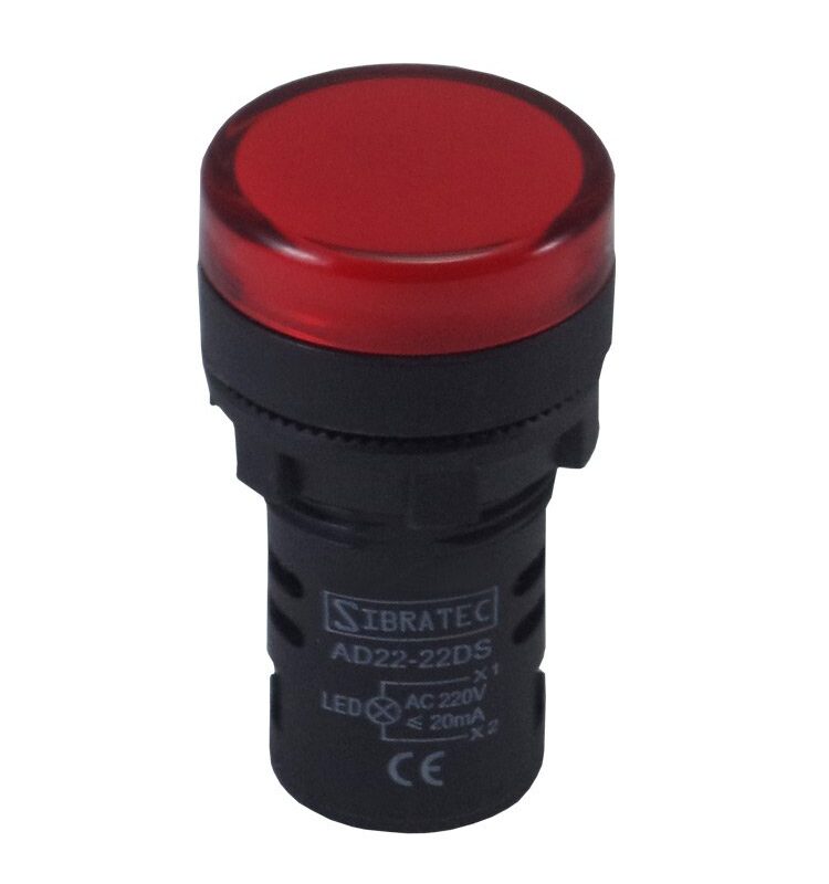 SINAL. LED AD22-22MM 24V VERMELHO - SIBRATEC