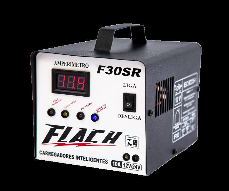 CARREGADOR DE ACUM BASEADO EM TEC DIGITAL F30 (10A/12/24V SR) FLACH