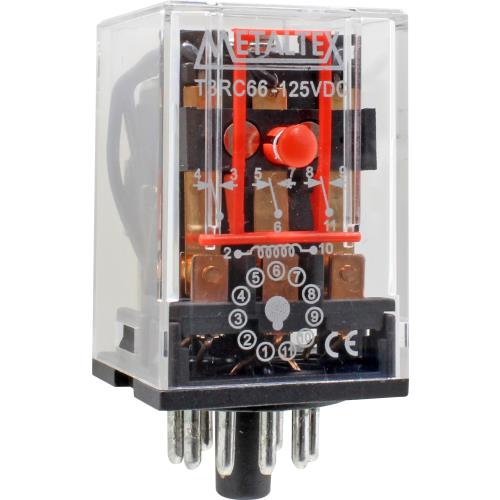 RELE METALTEX T2RC3/2REV- 10A 24VCC C INDIC.