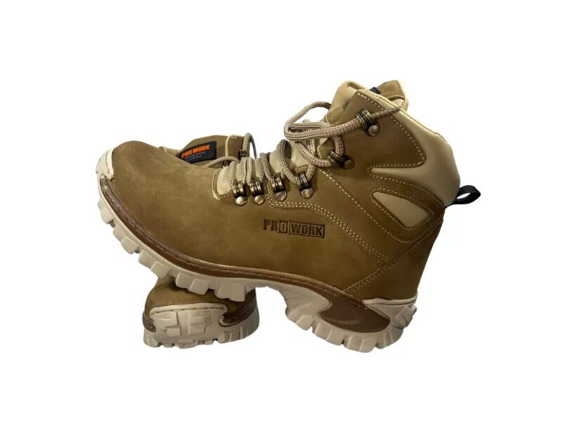 BOTA TATICA COURO QAP 01 PRO WORK BEGE  Nº 41