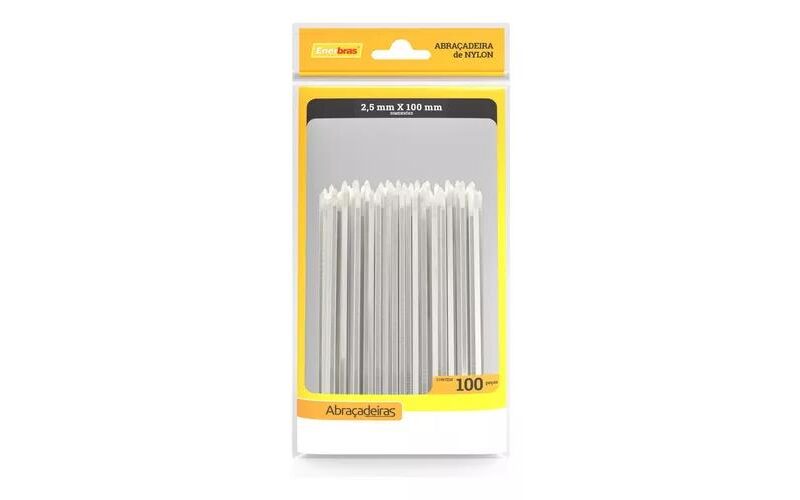 ABRACADEIRA 2.5X100MM NATURAL (PCT 100 PÇS) ENERBRAS)