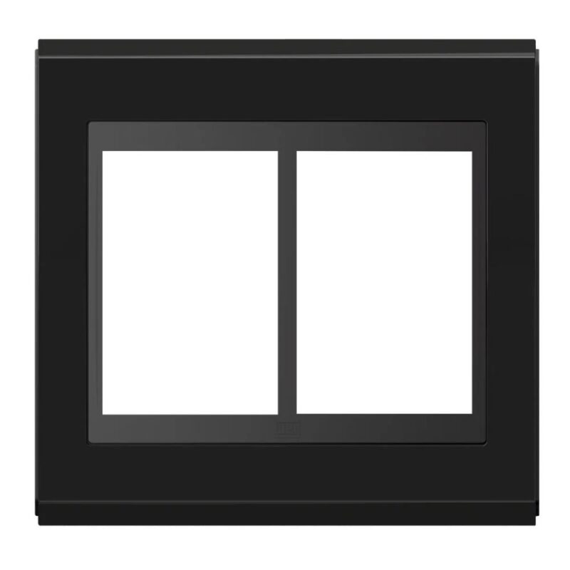PLACA 4X4" 6 POSICOES REFINATTO CONCEPT PRETO ACO ESCOVADO C/16197379
