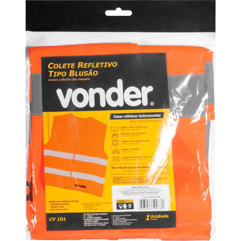 COLETE REF S/BOLSO LARANJA CV101 VONDER C/7029101000