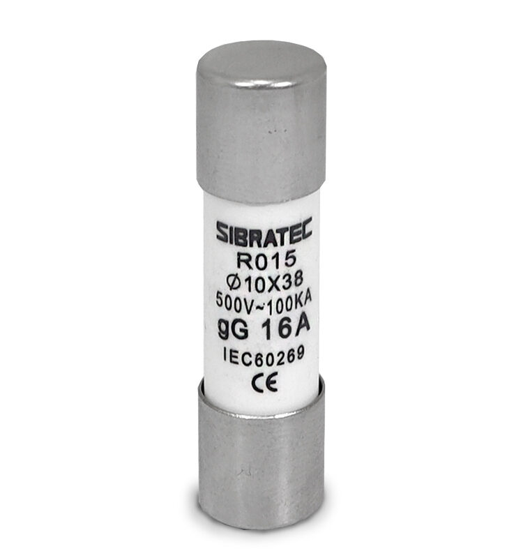 FUSIVEL CARTUCHO RETARDADO GG RO15 DE 16A 10X38 500V 100KA C/013436