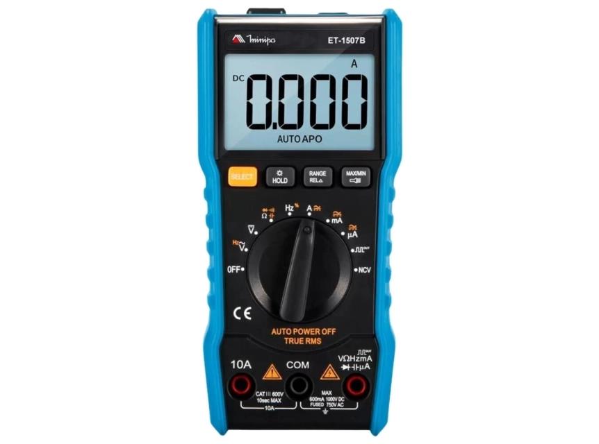 MULTIMETRO DIGITAL CAT III 600V ET-1507B MINIPA