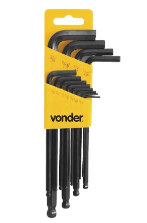 CHAVE ALLEN JG (B) 1/16 A 3/8" 12PC ABAUL VONDER