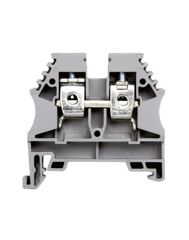 BORNE SAK DUPLO P/CABO 4MM CINZA PARAFUSO TRON