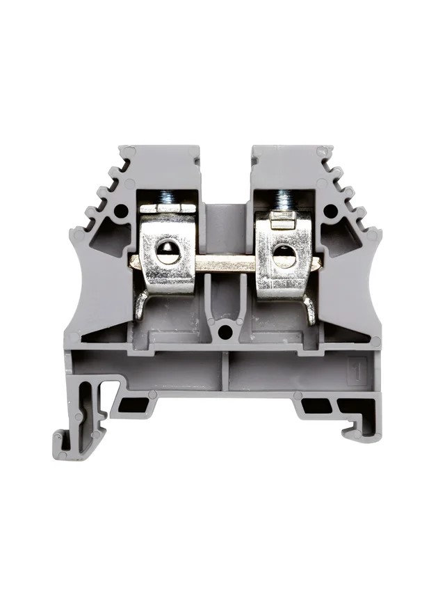 BORNE SAK DUPLO P/CABO 4MM CINZA PARAFUSO TRON