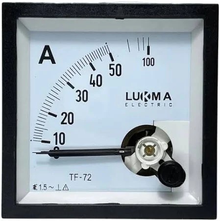 AMPERIMETRO ANALOG 72X72 LK-A72 50A (MED. DIRETA)