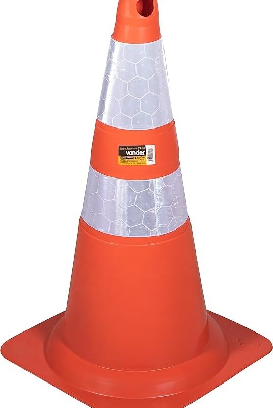 CONE 75CM BRANCO/LARANJA POLIET VONDER C/7029000754