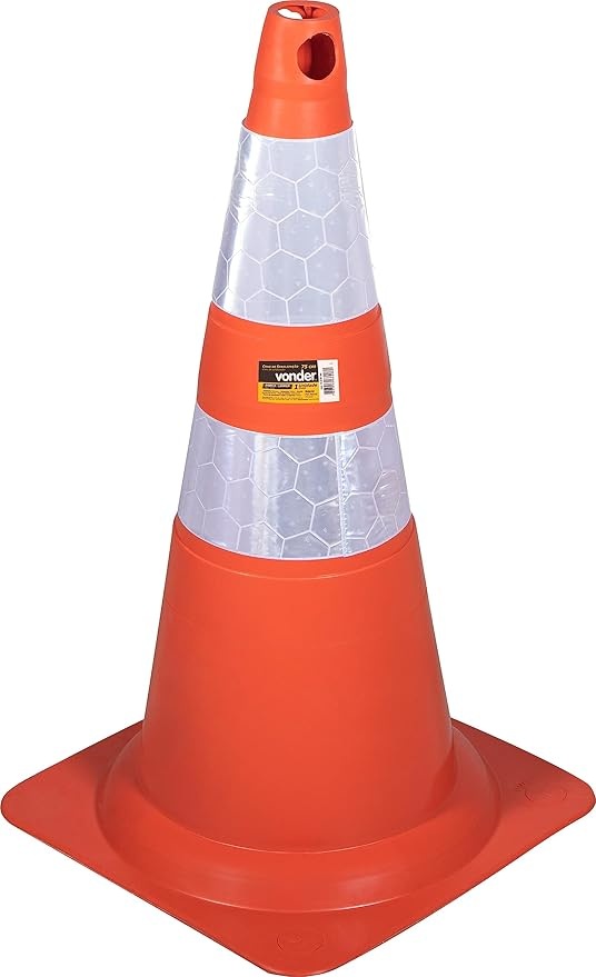 CONE 75CM BRANCO/LARANJA POLIET VONDER C/7029000754