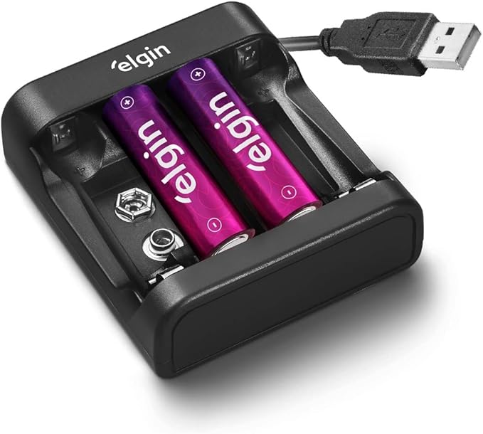 CARREGADOR DE PILHAS USB C/2X AA 1500 MAH