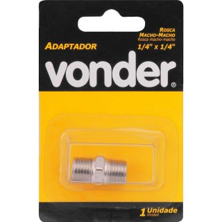 ADAPTADOR P1/4 MACHO X 1/4 MACHO C/1PC VONDER C/5114014141