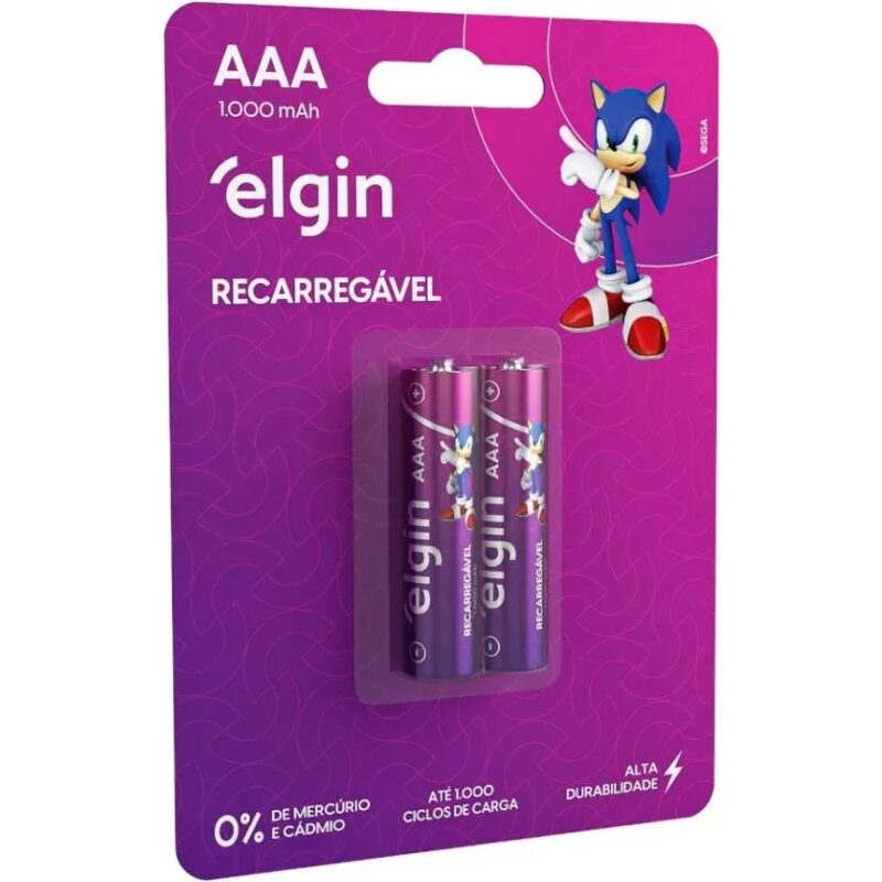 PILHA RECARREG AAA-1000 MAH BLISTER C/2 PECAS