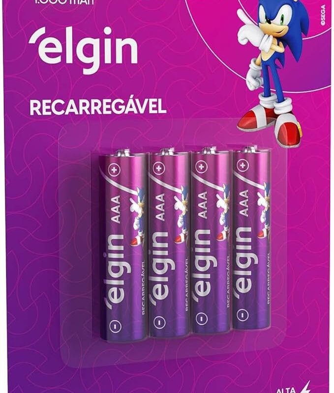 PILHA RECARREG AAA-1000 MAH BLISTER C/4 PECAS