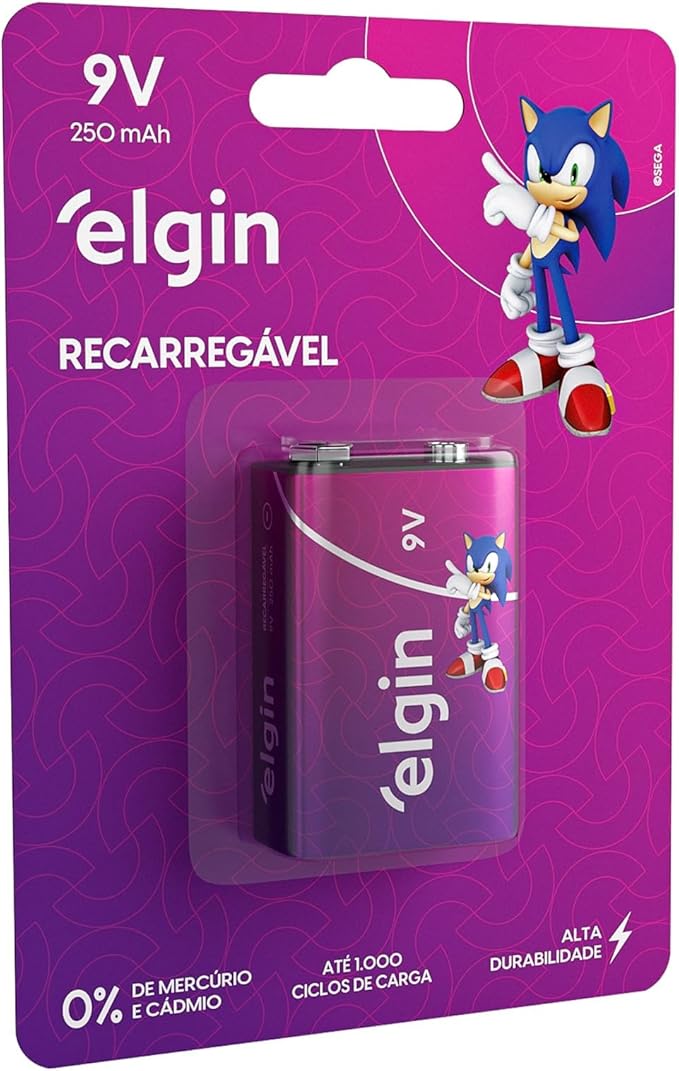 BATERIA RECARREG.9V BLISTER C/1 PECA