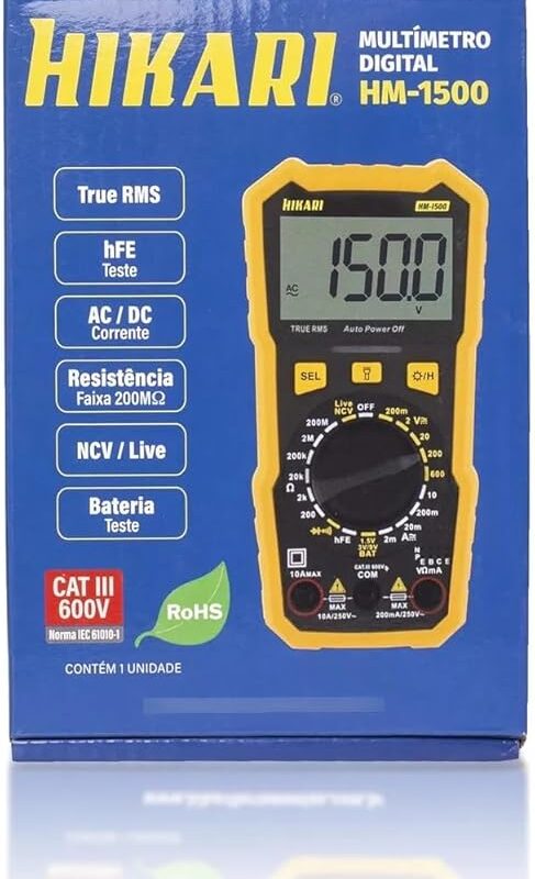 MULTIMETRO DIGITAL HM-1500 C/21N286 HIKARI