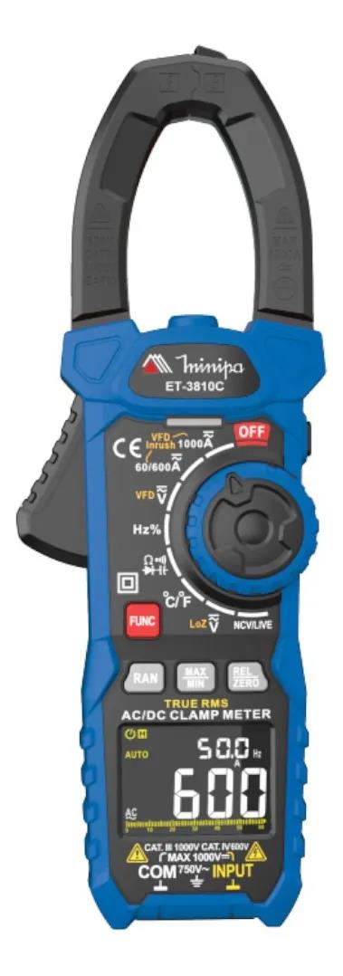 ALICATE AMPERIMETRO DIG AC/DC - ET-3810C - CAT IV 600V