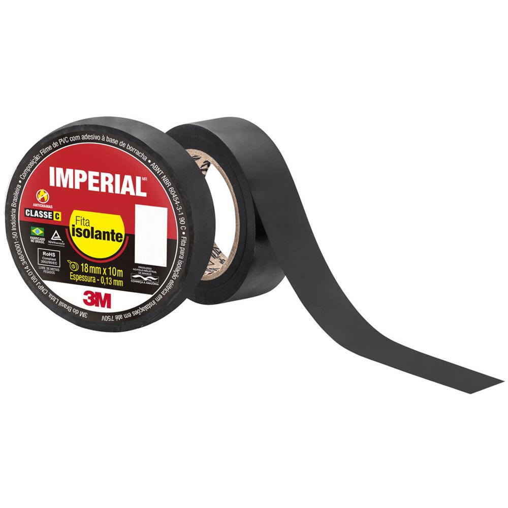 FITA IMPERIAL SLIM PRETA 18MMX10M C/HB004236020