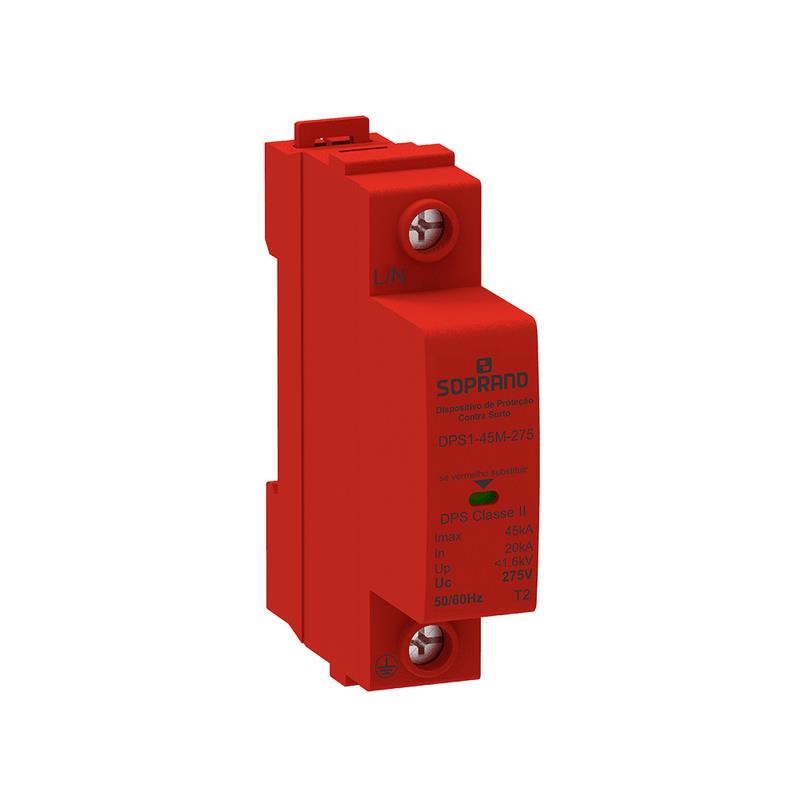 PROTETOR DE SURTO DPS 1P 20-45KA 275VCA-DPS1-45M-275 C/ 5190002301
