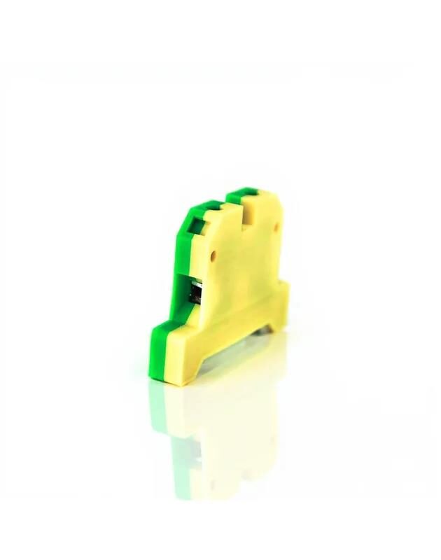 BORNE SAK TERRA P/CABO 10MM VERDE/AMARELO PARAF TRON