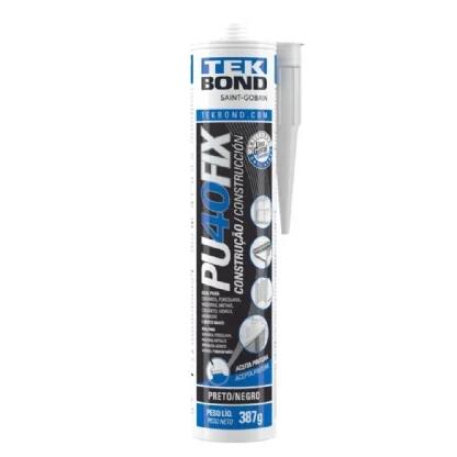 ADESIVO PU40FIX PRETO 387G CARTUCHO C/66254422731 TEK BOND