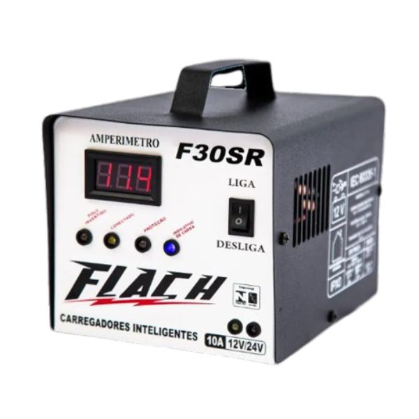 CARREGADOR DE ACUM BASEADO EM TEC DIGITAL F10 (10A/12V) FLACH